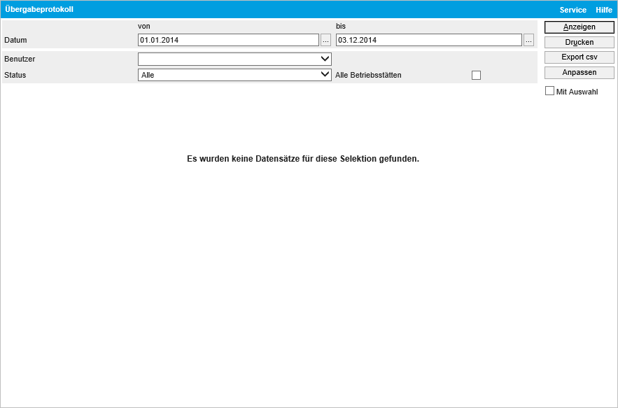 Übergabeprotokoll 0