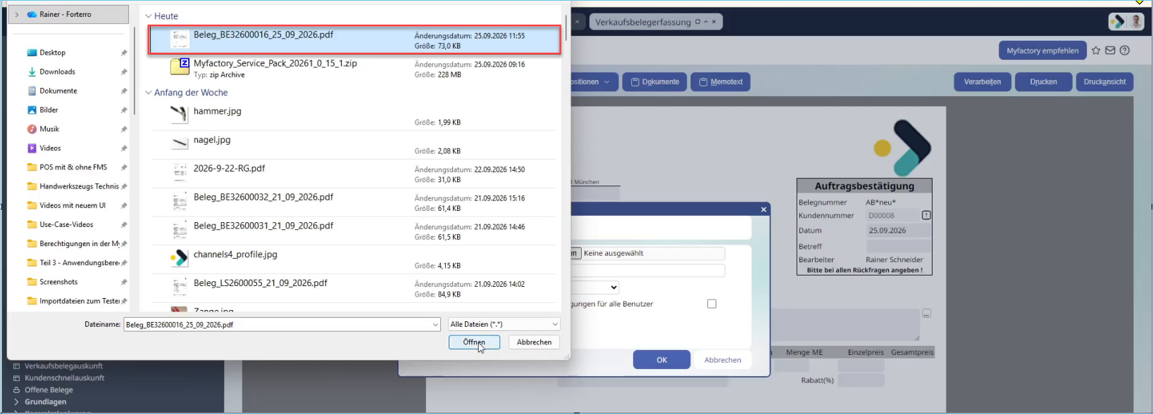 AI Import Verkaufsbeleg 5