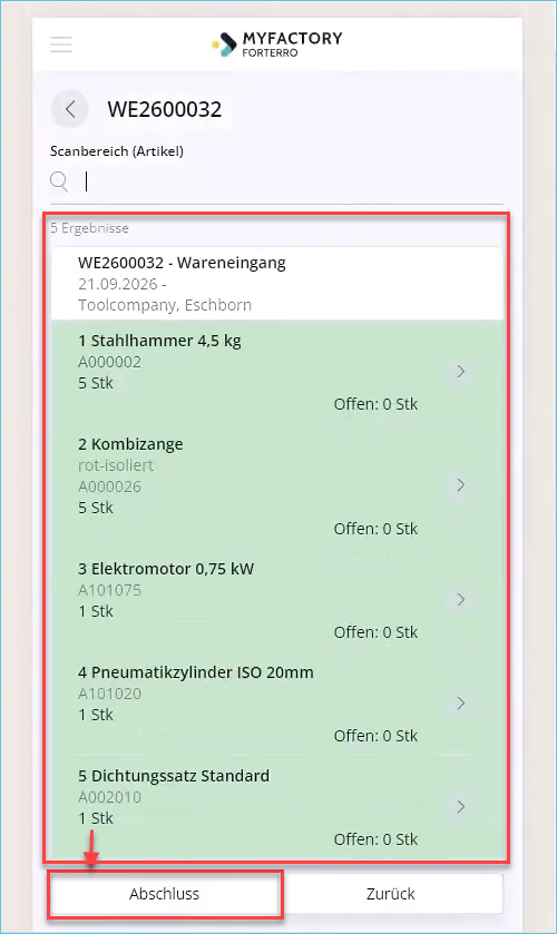 AI-Microservices: So einfach nutzen Sie den AI-Wareneingangsimport in Myfactory.Phone 16