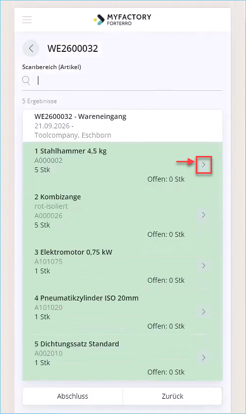 AI-Microservices: So einfach nutzen Sie den AI-Wareneingangsimport in Myfactory.Phone 14
