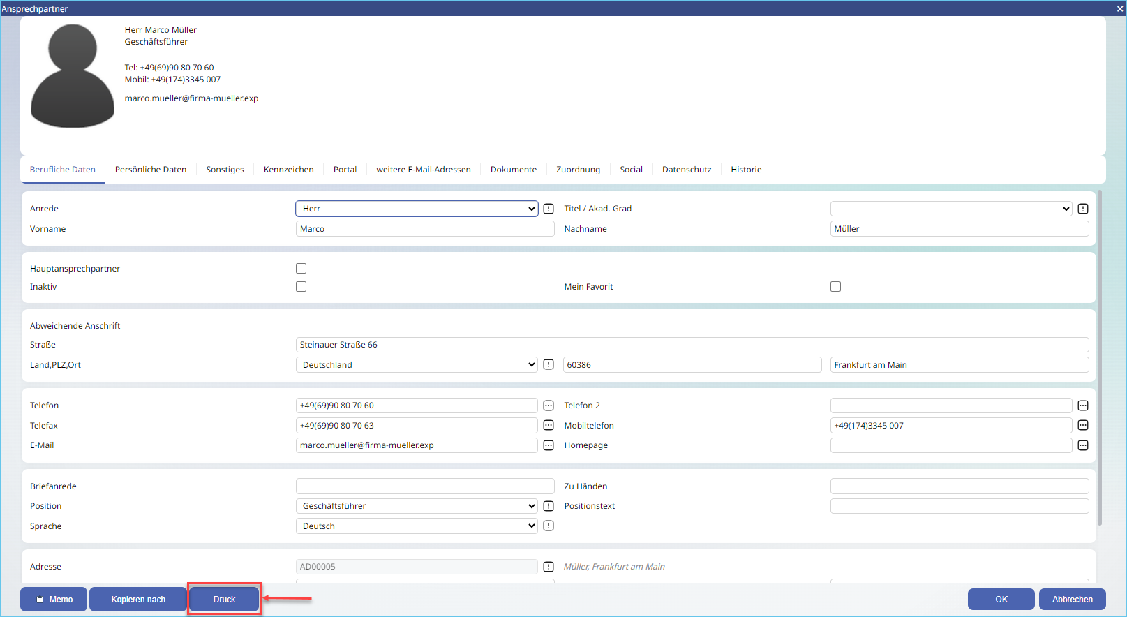 Register Ansprechpartner 4