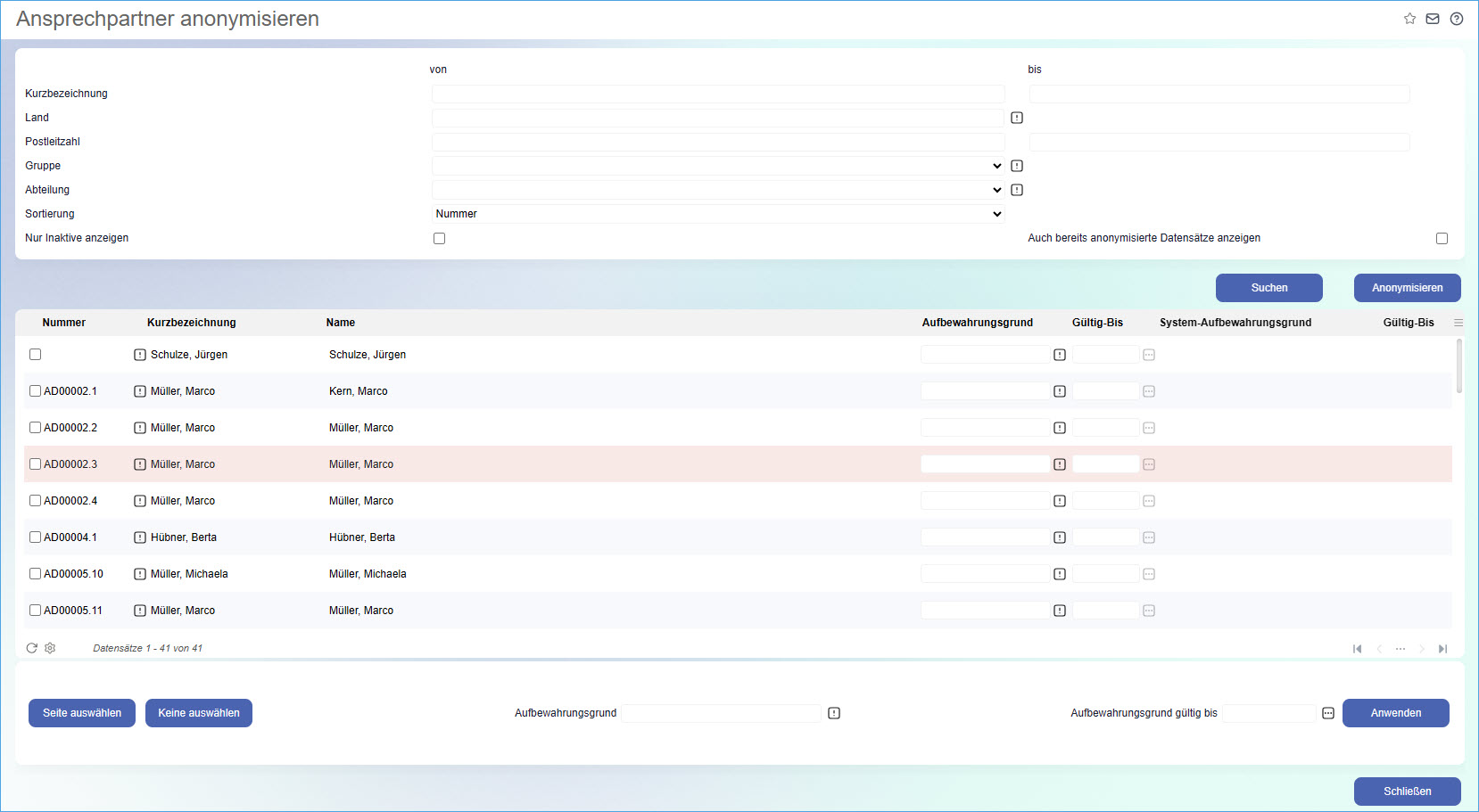 Ansprechpartner anonymisieren 0