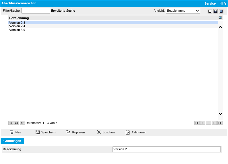 Abschlusskennzeichen 0
