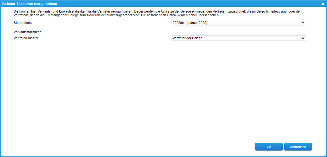 Vertreter-Statistikreorganisation 0
