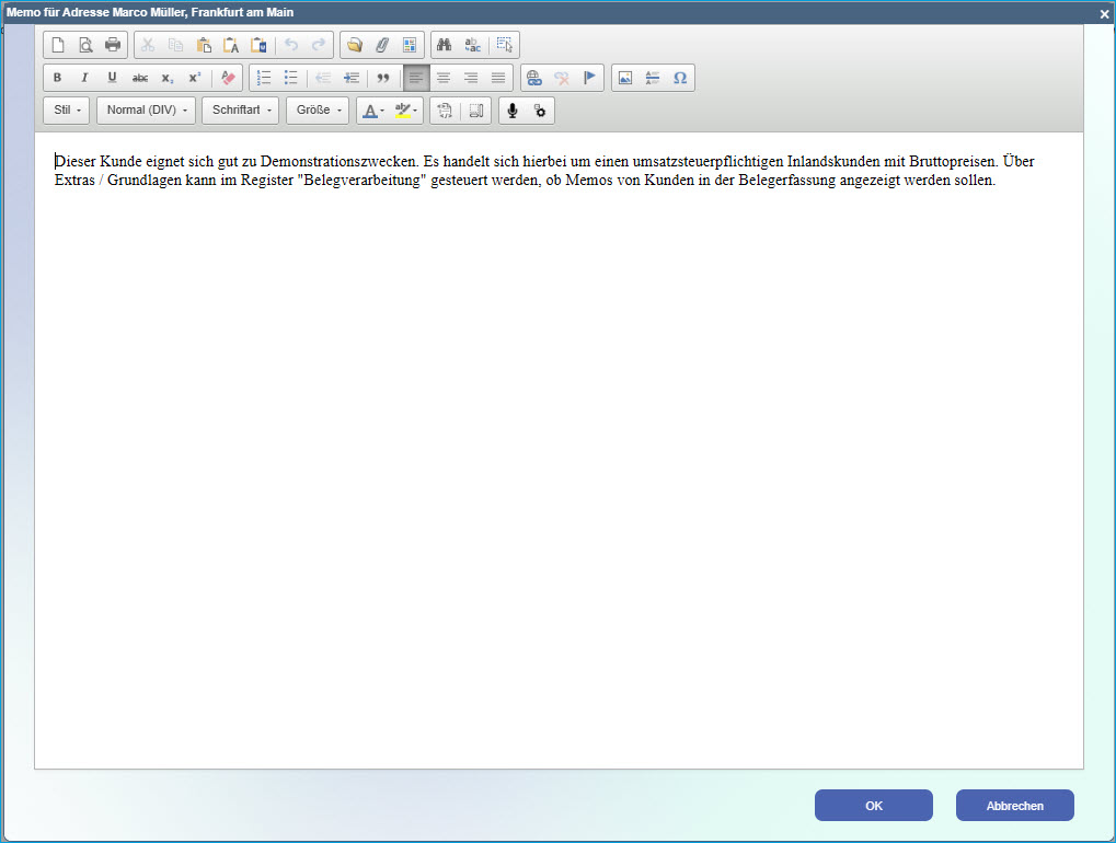 Register Stammdaten 2