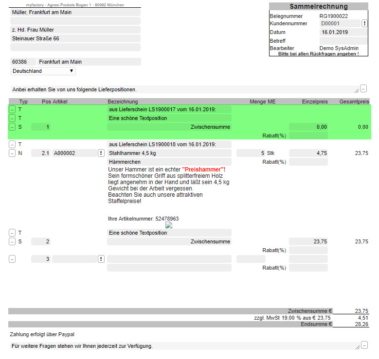 Register Verkauf 19