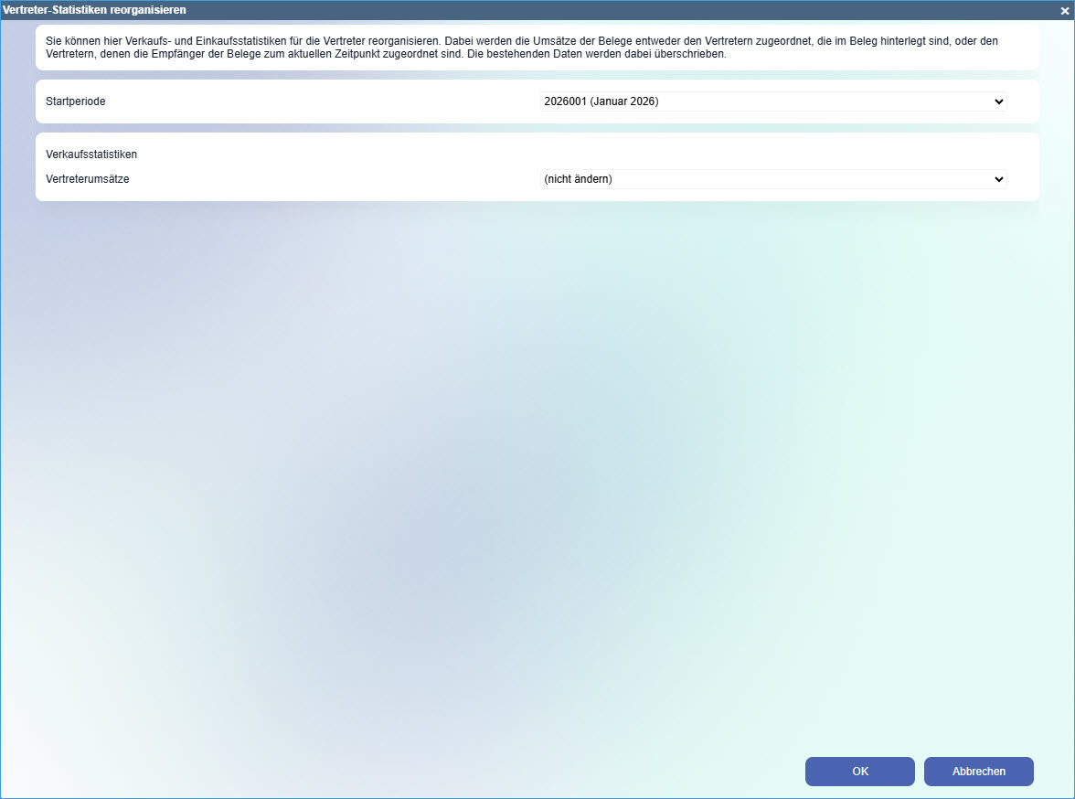 Vertreter-Statistikreorganisation 0
