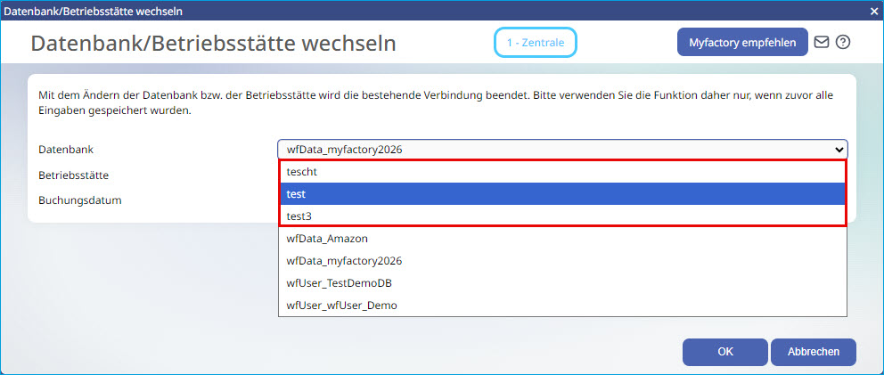Datenbankkopien verwalten 1