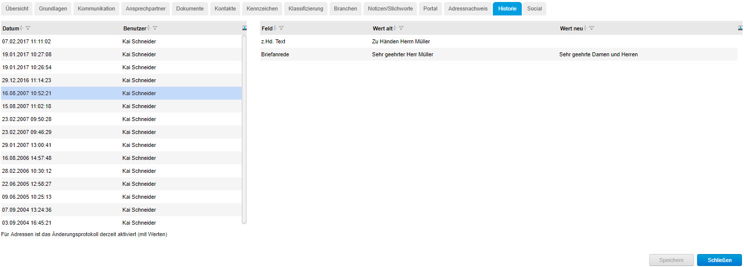 Register Historie 0