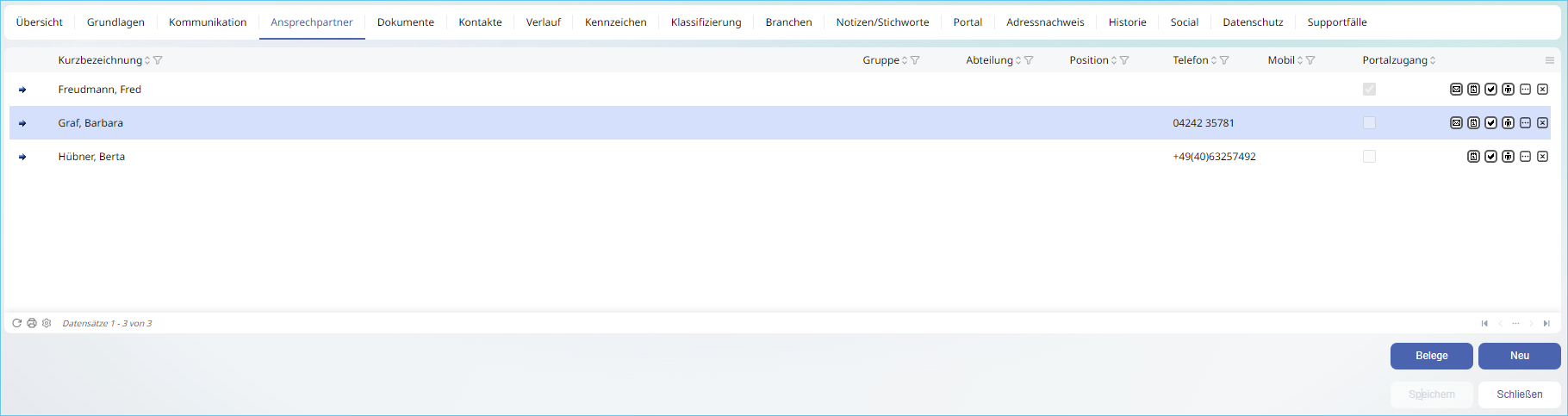 Register Ansprechpartner 0