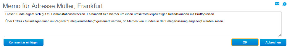 Schaltfläche Daten 0