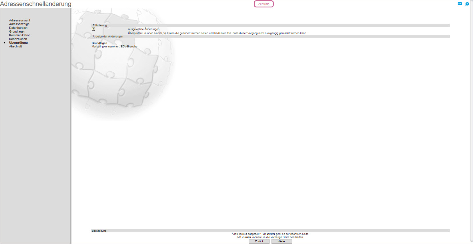 Adressenschnelländerung 4