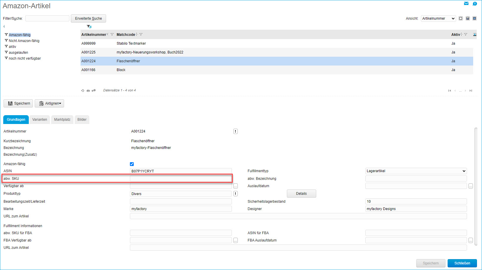 Amazon-Schnittstelle (SP-API) einrichten und nutzen 15