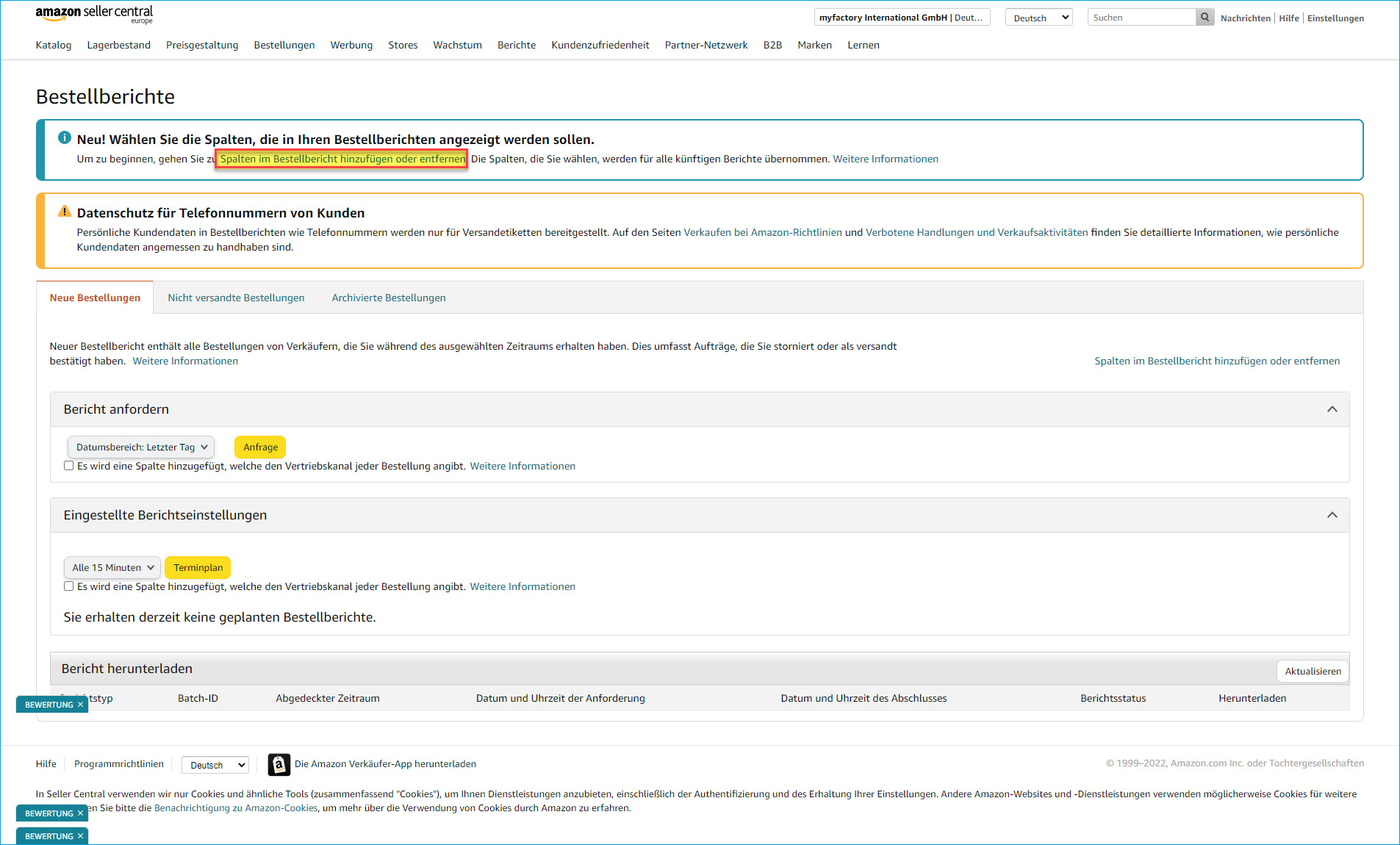Amazon-Schnittstelle (SP-API) einrichten und nutzen 28