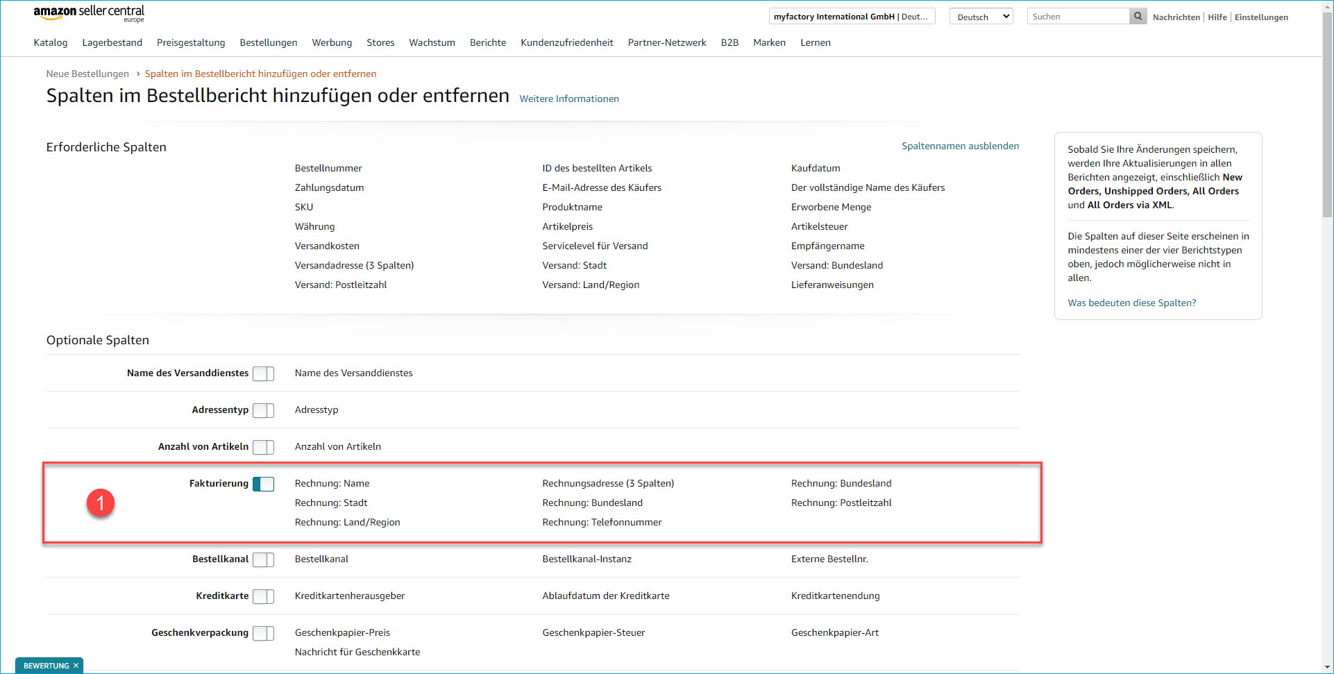 Amazon-Schnittstelle (SP-API) einrichten und nutzen 29