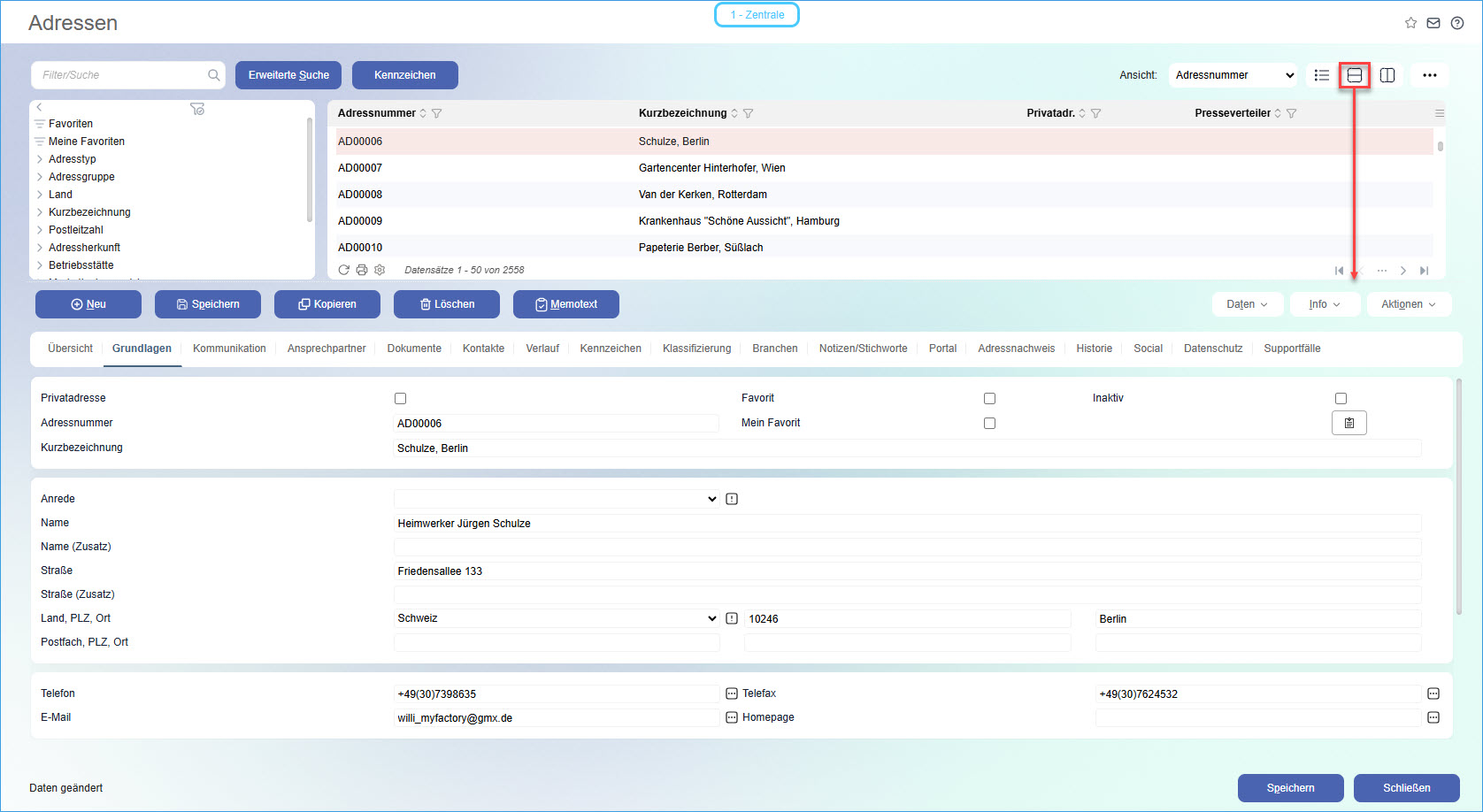 Ansichtseinstellungen 2