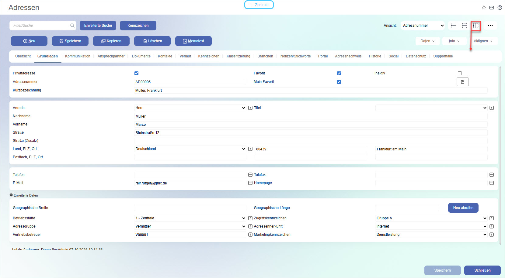 Ansichtseinstellungen 6