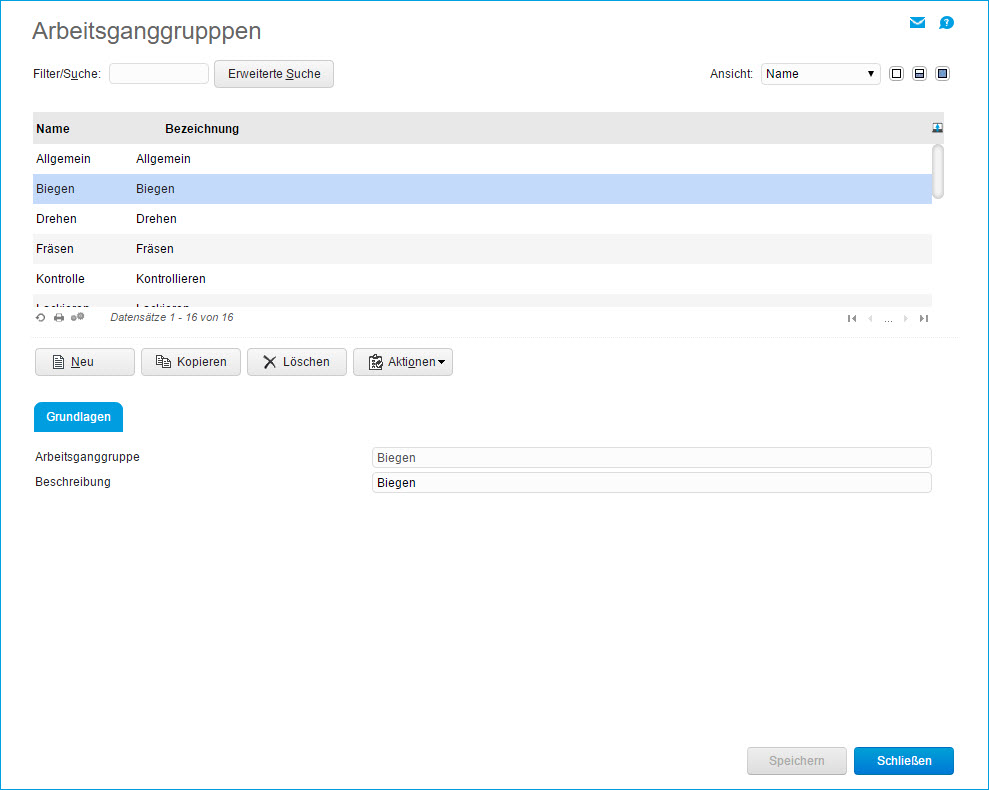 Arbeitsganggruppen 0