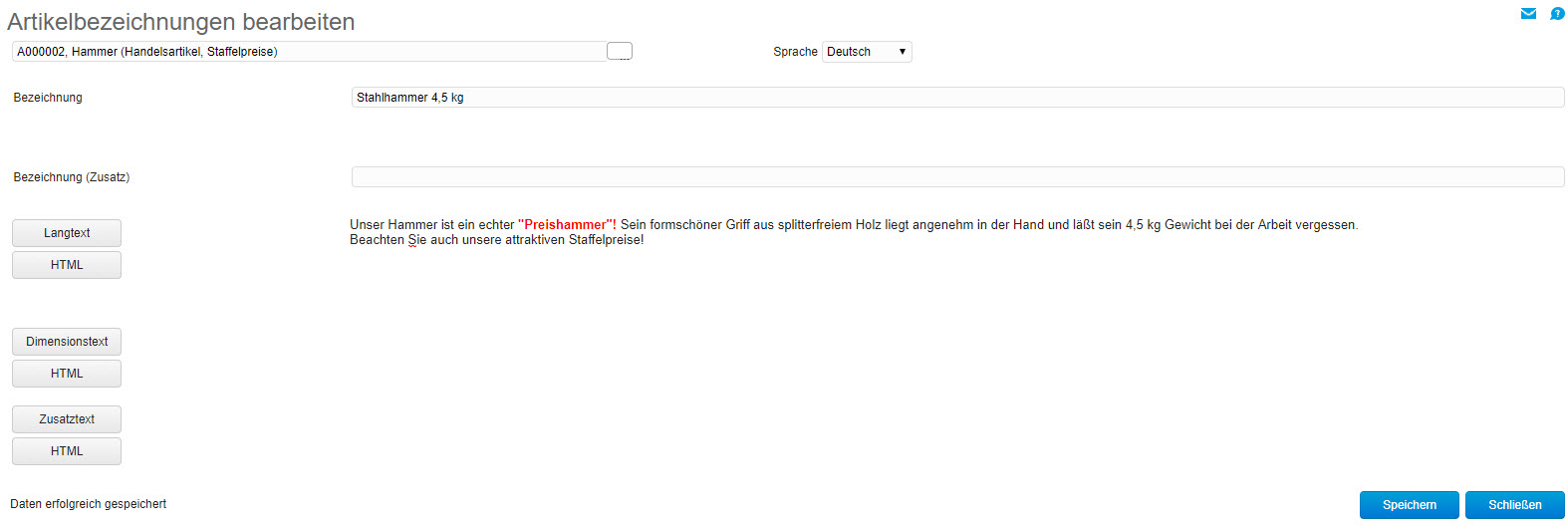 Schaltfläche Daten 1