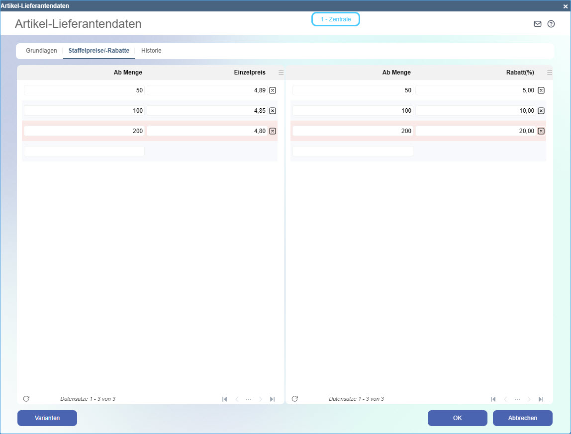 Schaltfläche Daten 14