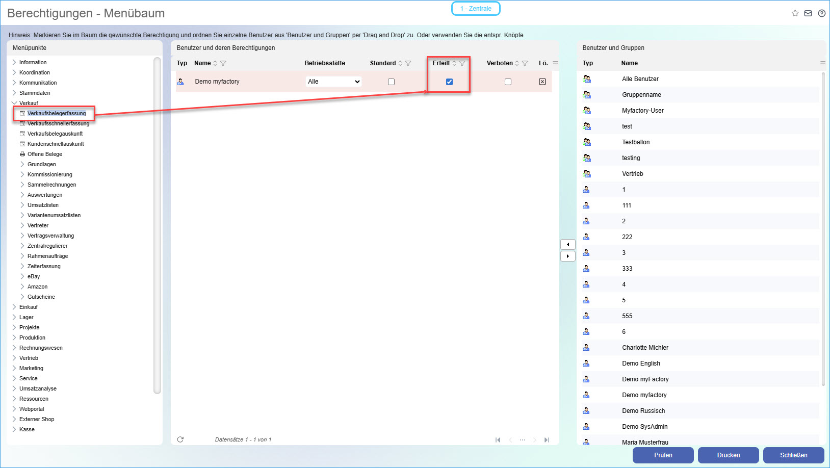 Berechtigungen vergeben 0