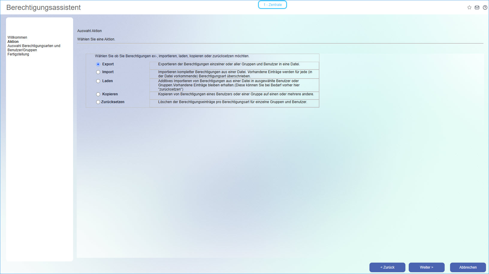 Berechtigungsassistent 0
