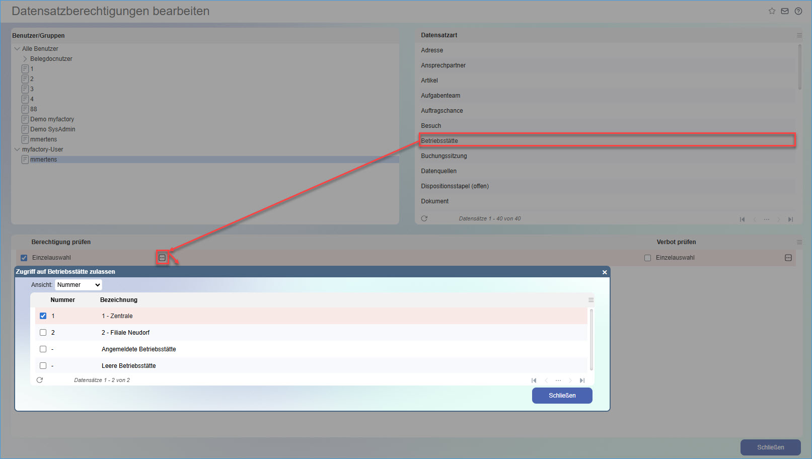 Datensatzberechtigungen 1