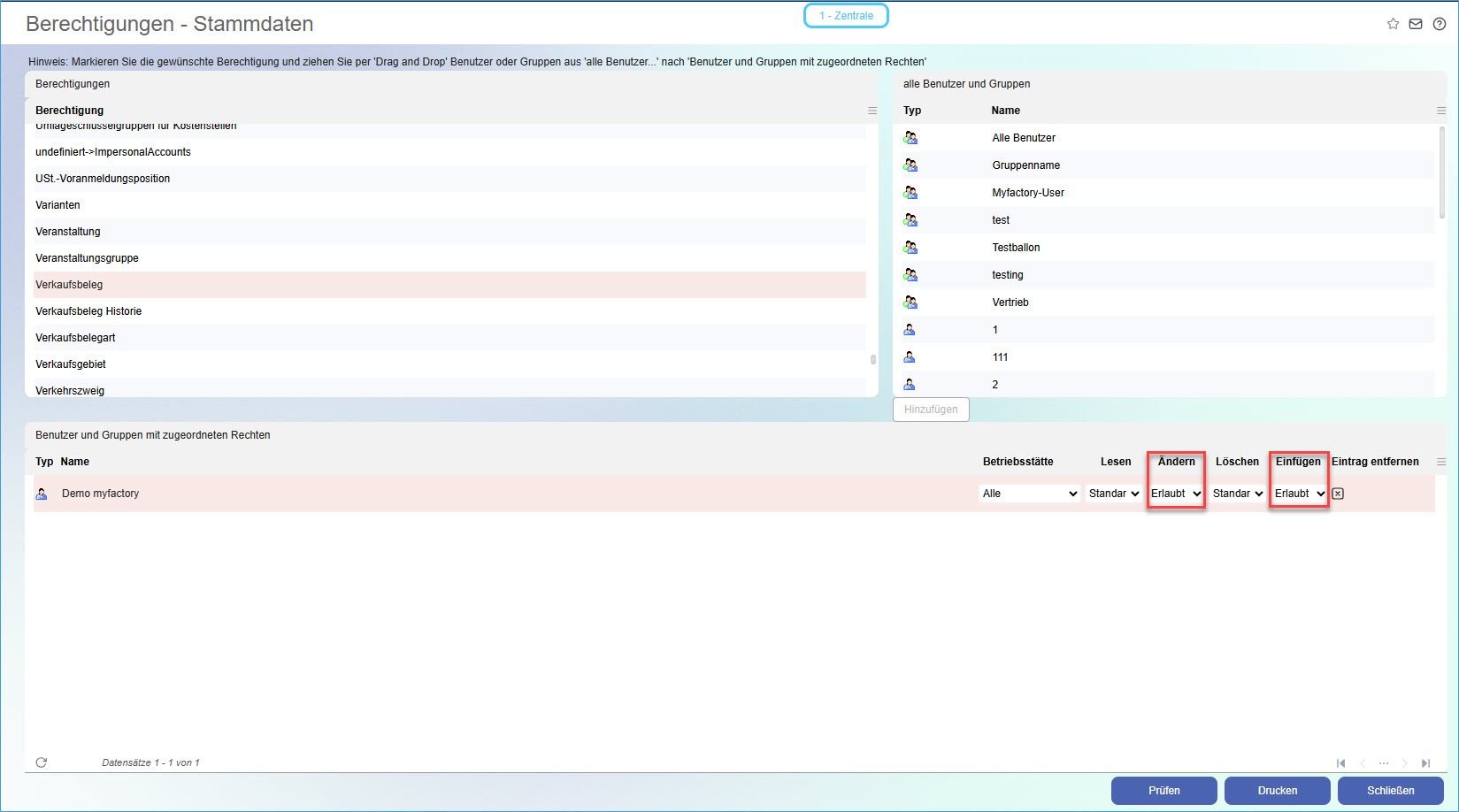 Berechtigungen vergeben 2