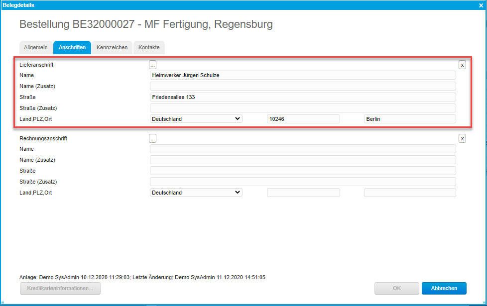Interne Streckengeschäfte in der myfactory 4