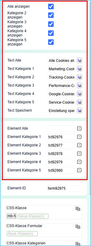 Cookie-Zustimmung abfragen / Cookie-Kategorie setzen 4