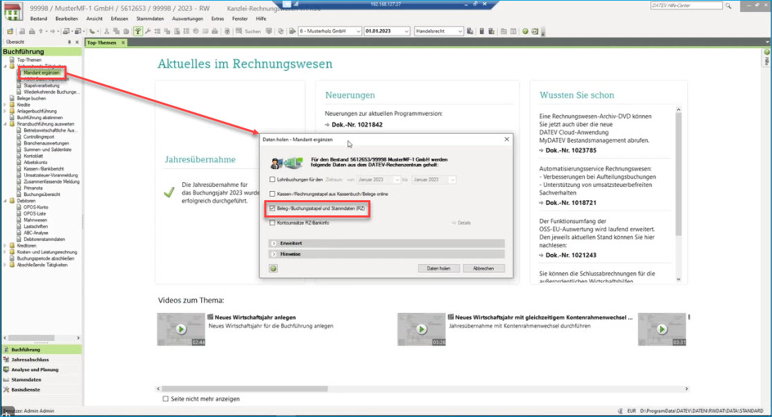 Buchungsdatenservice 9