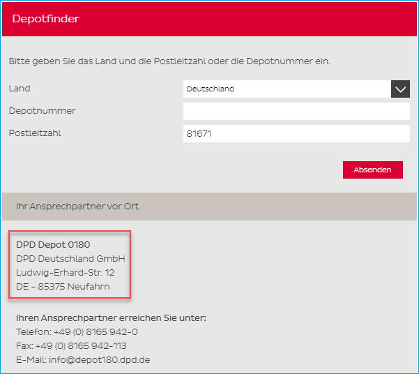 (DPD-)Versandschnittstelle 2