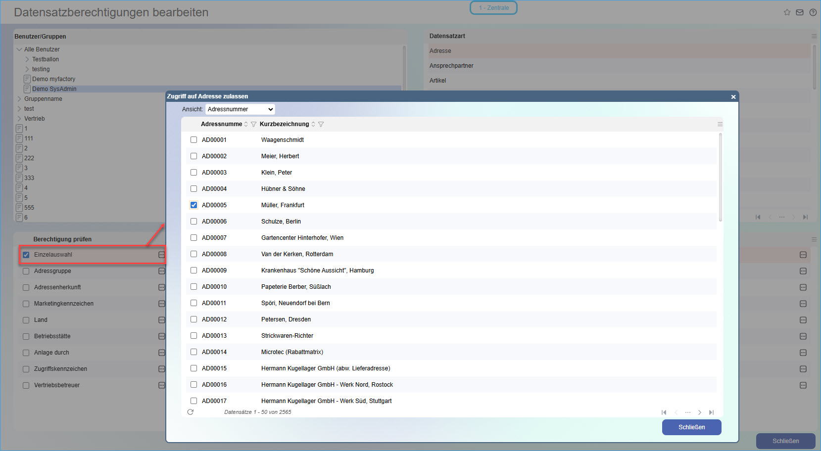 Datensatzberechtigungen 3
