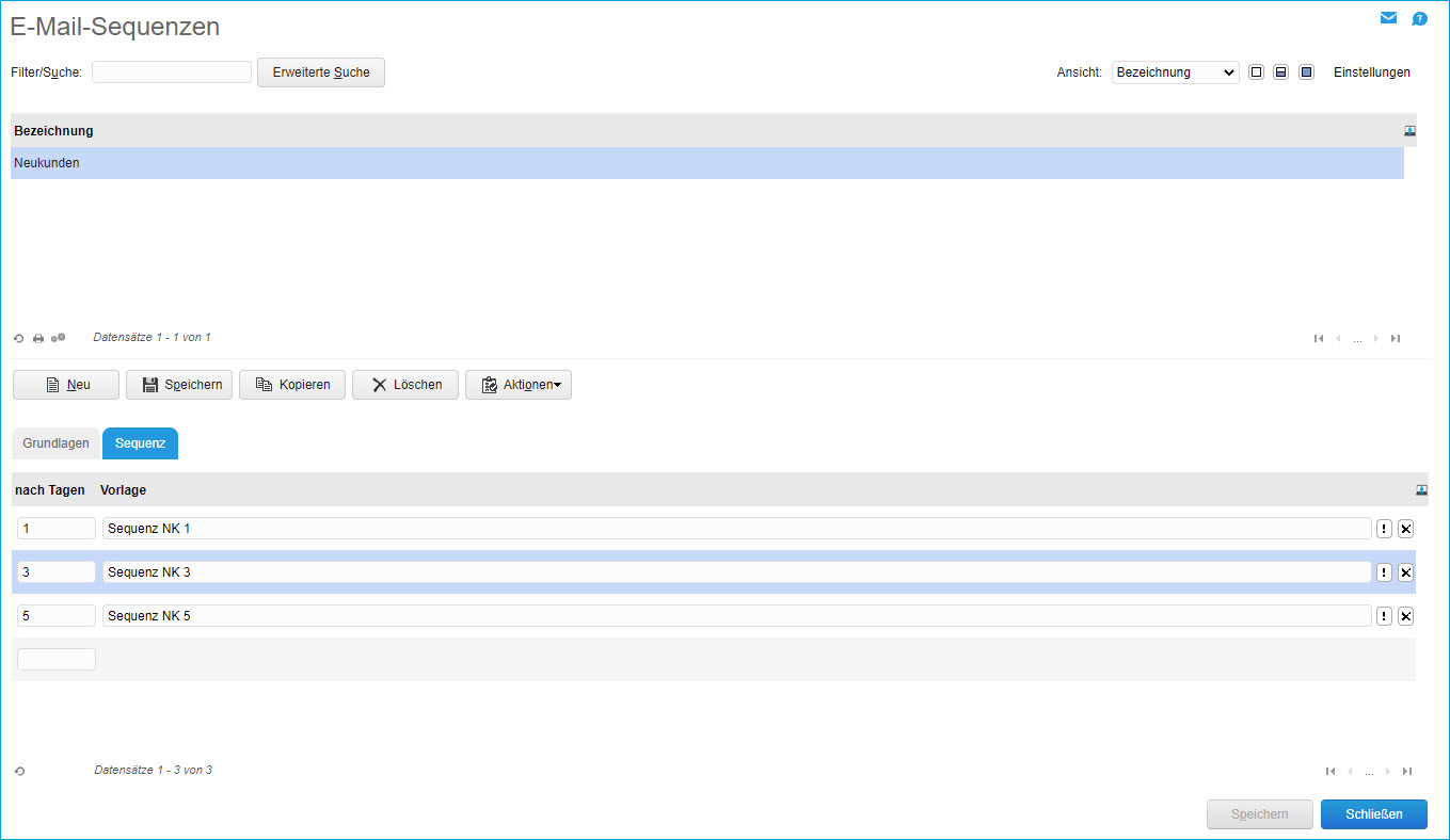 E-Mail-Sequenzen 1