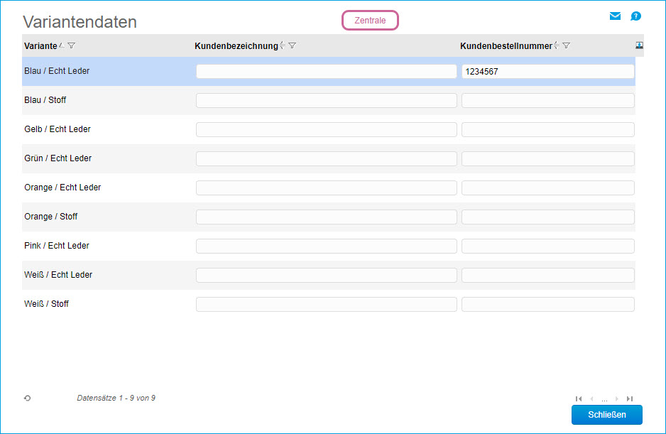 Schaltfläche Daten 19
