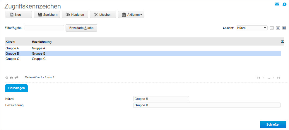 Zugriffskennzeichen 0