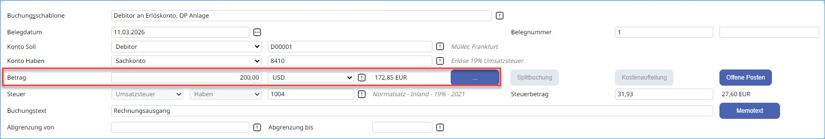 Die Buchungserfassung 33