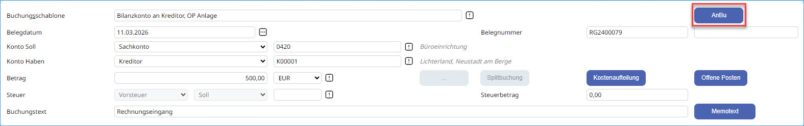 Die Buchungserfassung 34