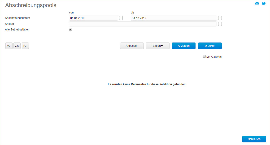 Abschreibungspools 0