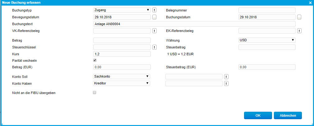 Register Buchungsjournal 1