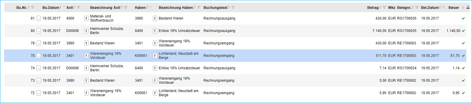 Die Buchungserfassung 9