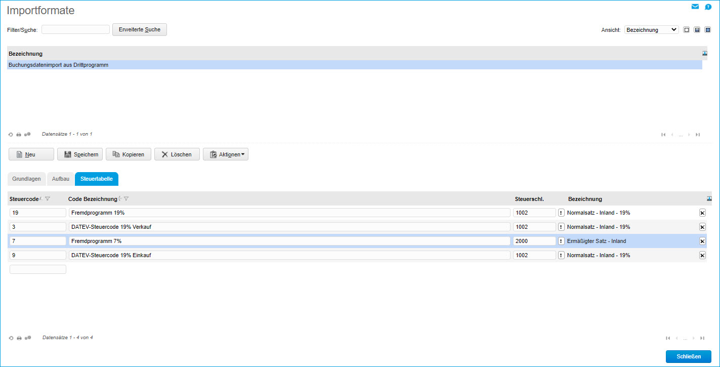 Register Steuertabelle 0