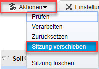 Sitzung in andere Periode verschieben 0