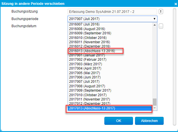 Sitzung in andere Periode verschieben 2