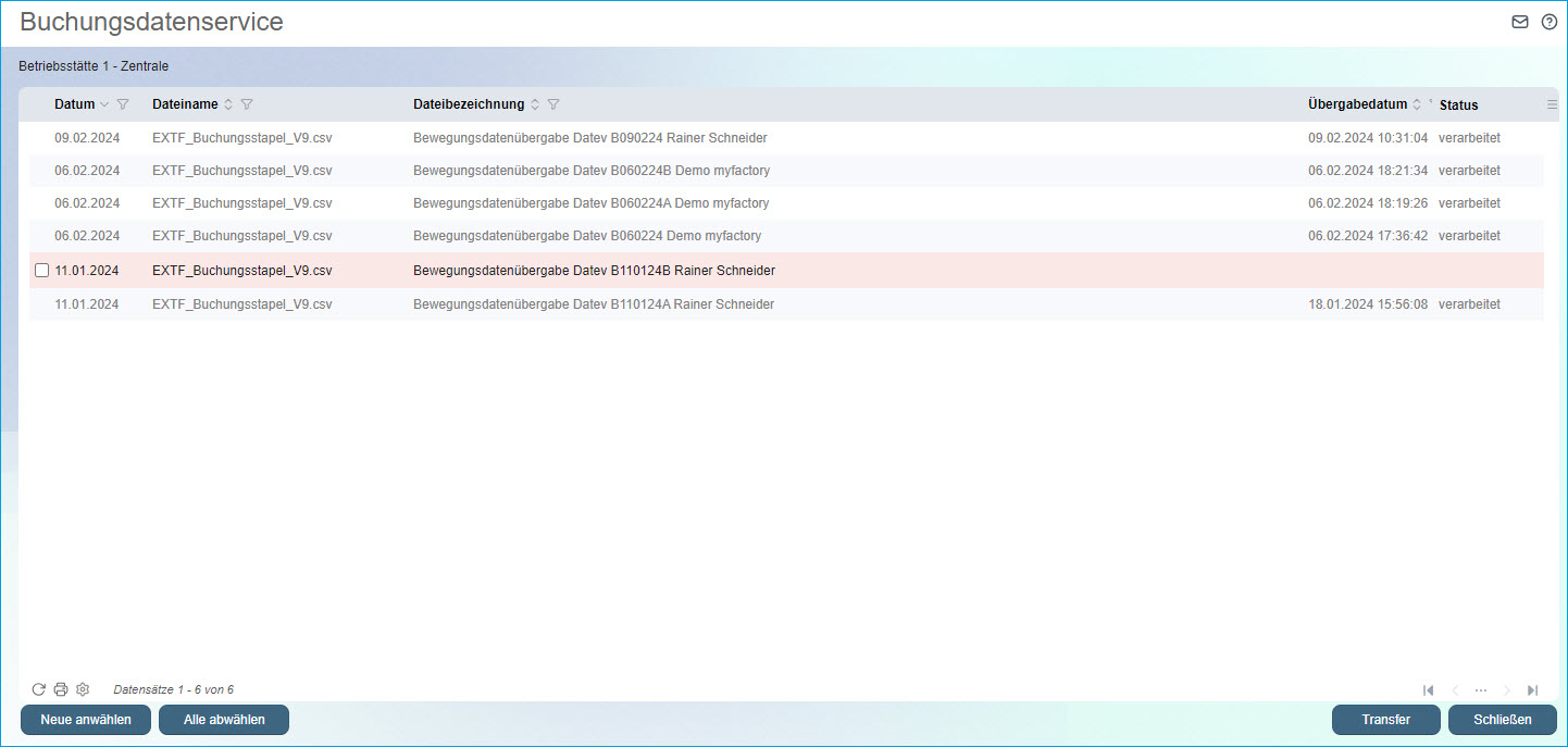 Buchungsdatenservice 0