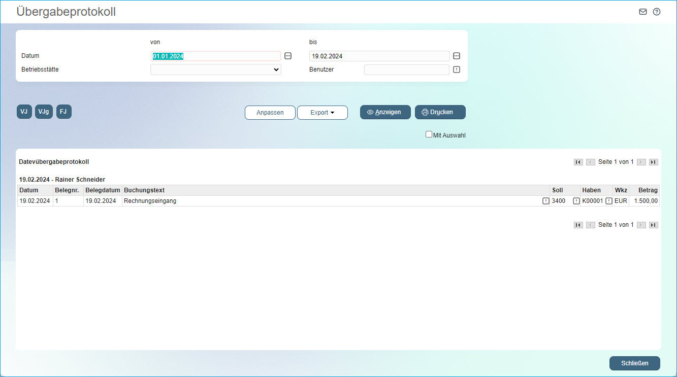 Buchungsdatenservice 3
