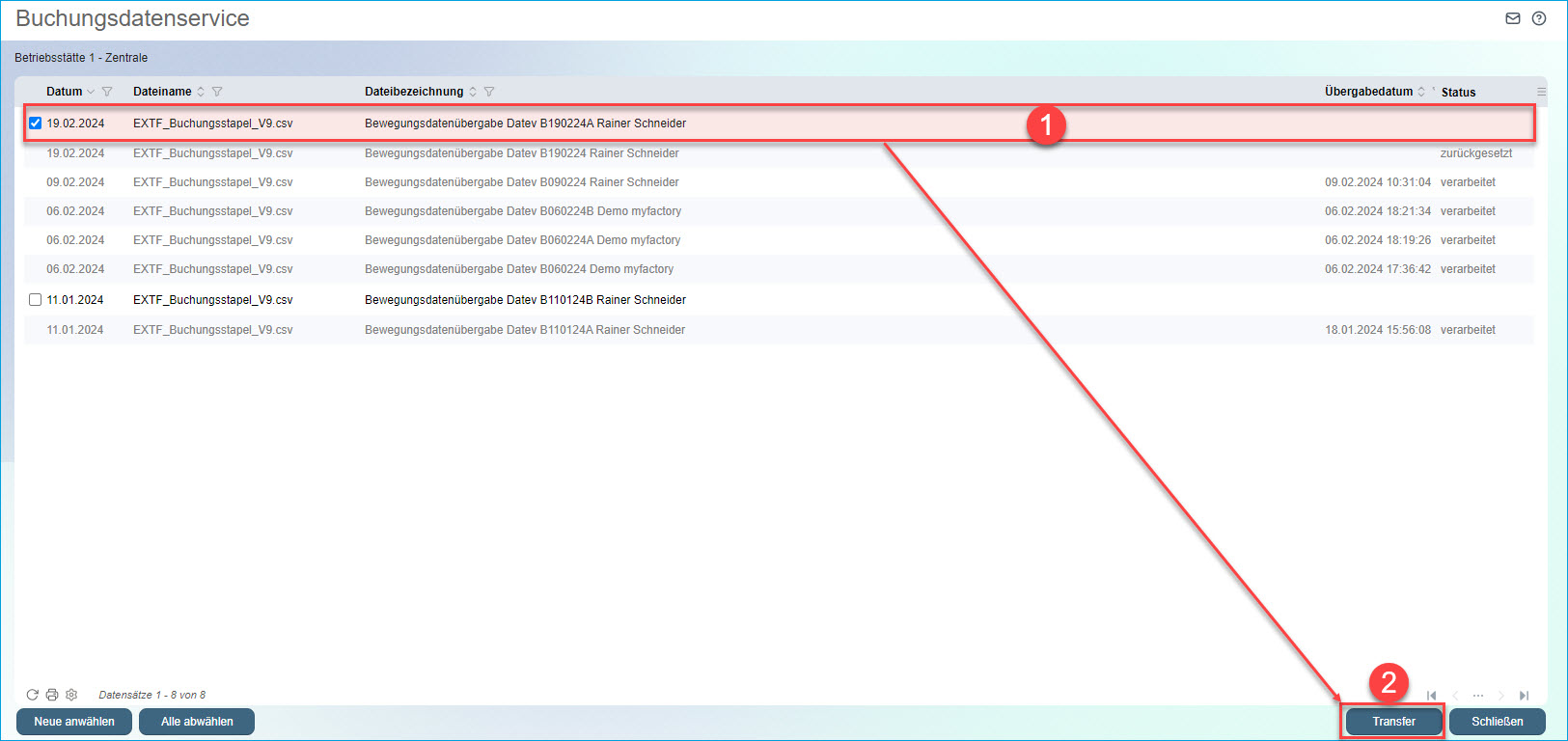 Buchungsdatenservice 4