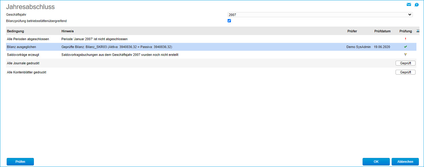 Geschäftsjahr abschließen 0