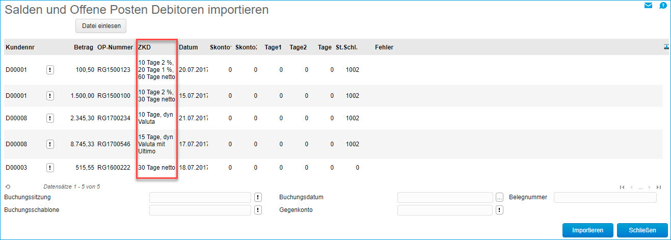 Salden und Offene Posten Debitoren 1