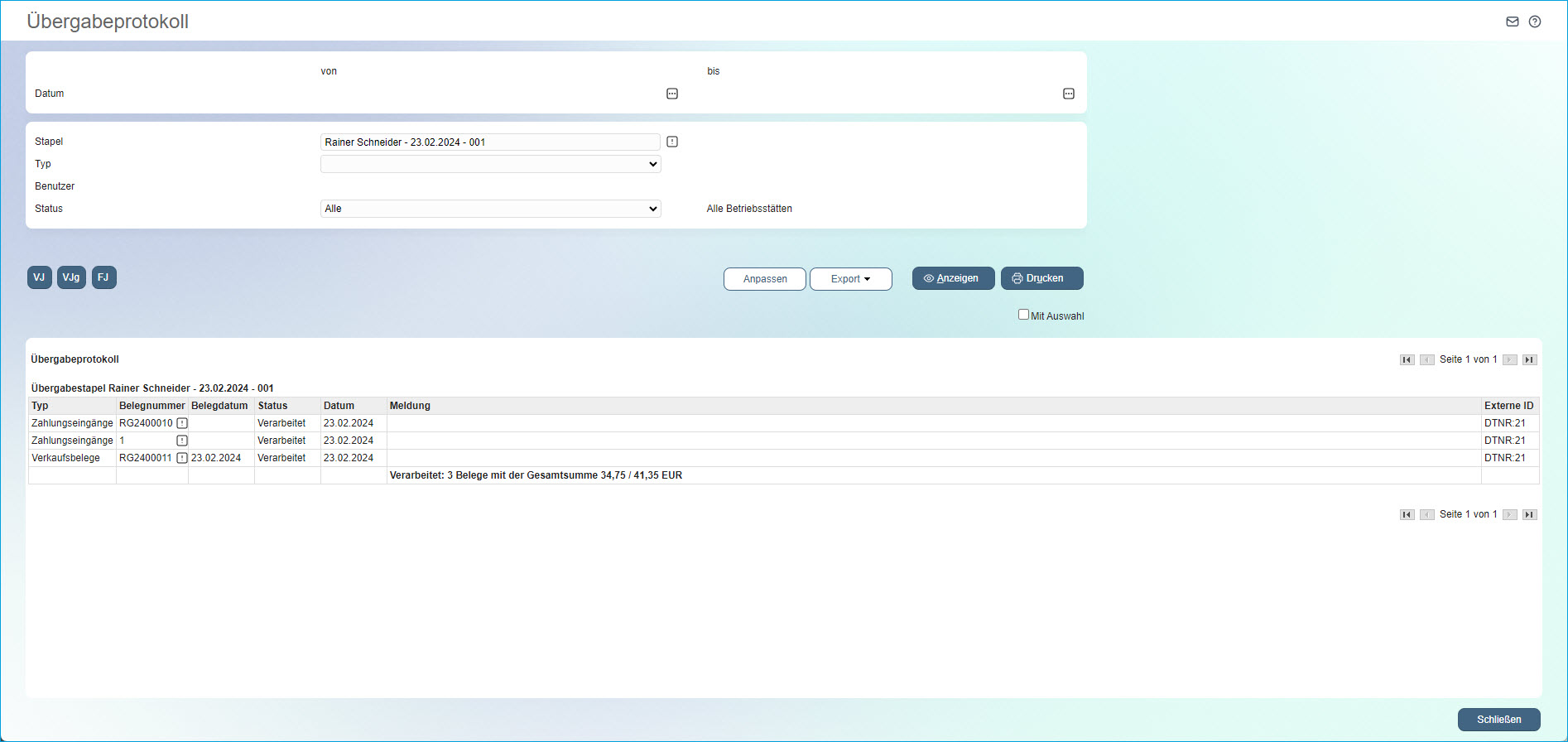 Buchungsdatenservice 2